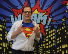 Doctor Kotlarek with a superman shirt