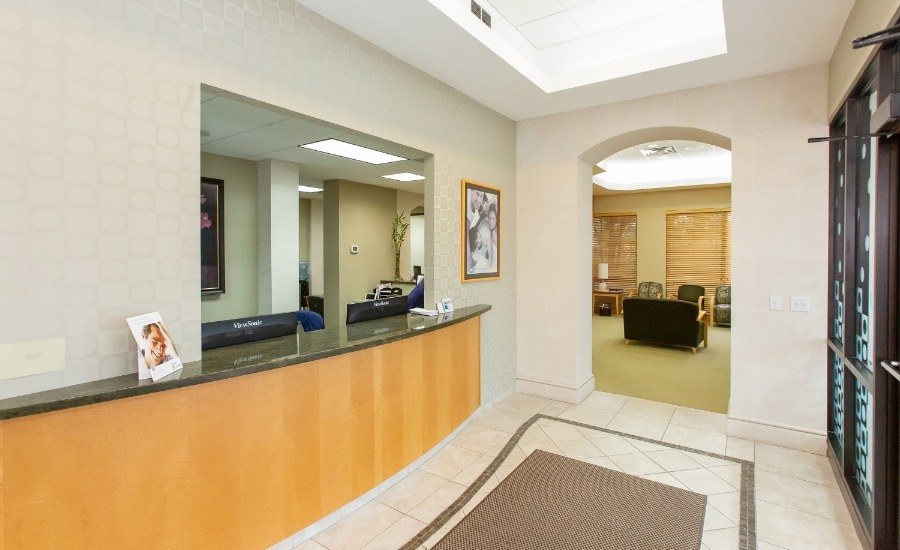 Reception area of dental office