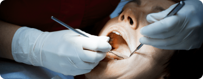woman getting oral surgery in Houston