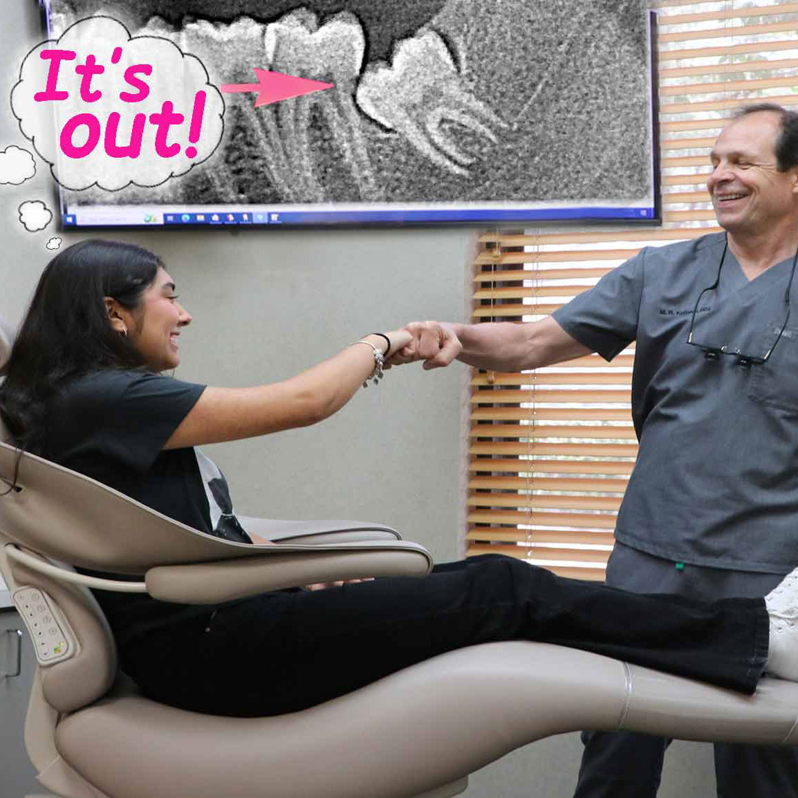 Happy dental patient